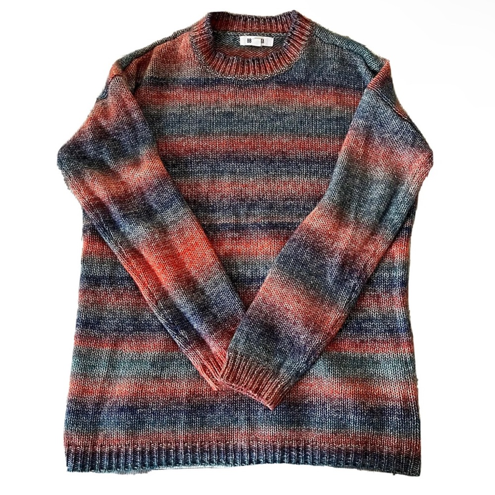 Orange and Blue Multicolor Knitted Women’s M Sweater BB Dakota by Steve Madden